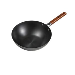 WOK HIERRO MANGO EN MADERA
