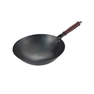 WOK HIERRO MANGO EN MADERA