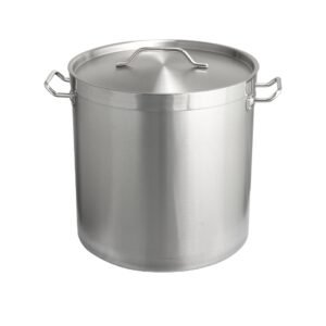 Olla satinada alta CON anillo y disco
